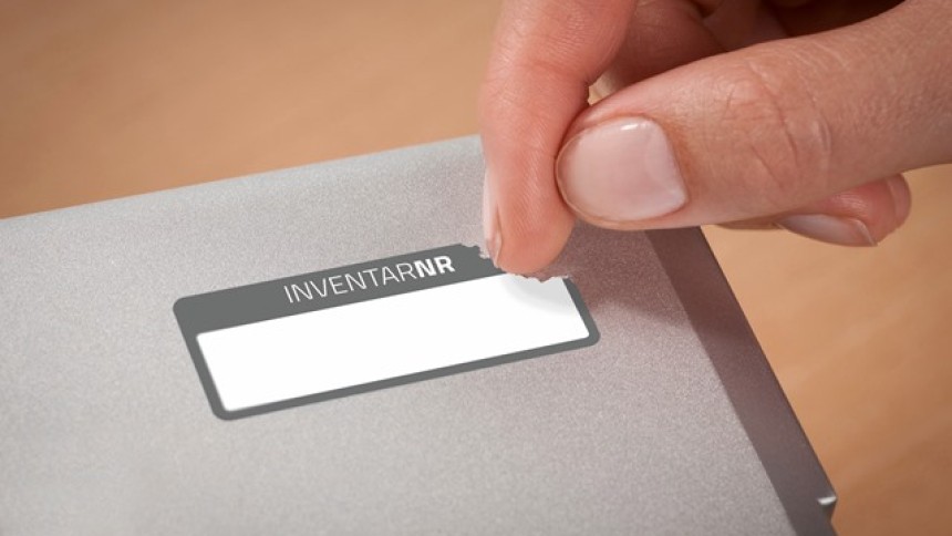 неотклеивающиеся инвентарные этикетки
