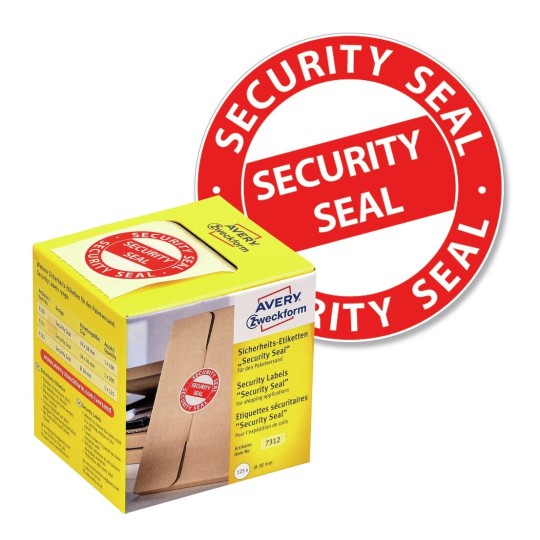 Cамоклеющаяся бумага/опечатывающие этикетки "security seal" в диспенсере 7312 В упаковке: 125 этикеток / 1 ролл