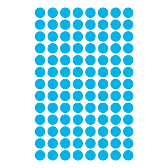 Изображение одиночного листа, артикул: 3011, маркеры, формат: ⌀ 8 мм, 104 маркера/лист.
