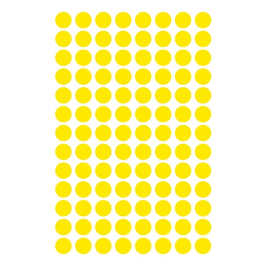Изображение одиночного листа, Артикул: 3013, Маркировочные точки, Формат: ⌀ 8 мм, 104 маркировочные точки/лист.