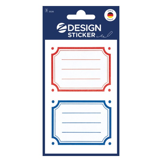 Изображение упаковки: Z-Design, Артикул: 3026, Этикетки для книг, 52 x 70 мм, Малая упаковка, 6 наклеек / 3 листа.