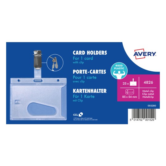 Изображение продукта: Avery Zweckform, артикул: 4826, именные карточки, 54 x 85 мм, 25 штук.