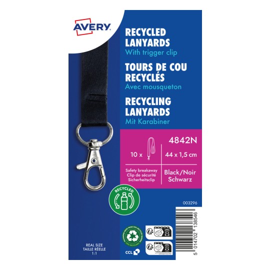 Изображение продукта: Avery Zweckform, артикул: 4842N, шнурок, 15 x 440 мм, малая упаковка, 10 штук