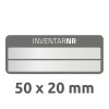 6921 4004182069219 Inventar-Etikett Aluminium schwarz 2 Felder 2 part