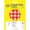 Изображение упаковки: Avery Zweckform Цветные маркеры, Артикул: 3374, Формат: ⌀ 18 мм, Содержимое: 1 056 маркеров / 22 листа, 48 маркеров/лист.