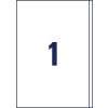Вырубочный чертеж отдельного листа A4, Артикул: 3418, Универсальные этикетки, Формат: 200 x 297 мм, 1 этикетка/лист.