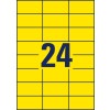 Чертеж штамповки, отдельный лист A4, артикул: 3451, цветные этикетки, формат: 70 x 37 мм, 24 этикетки/лист.