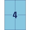 Штамповочный чертеж на отдельном листе A4, артикул: 3457, цветные этикетки, формат: 105 x 148 мм, 4 этикетки/лист.