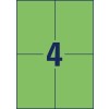 Чертеж штампа, одиночный лист A4, артикул: 3458, цветные этикетки, формат: 105 x 148 мм, 4 этикетки/лист.