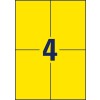 Чертеж штампа одностраничного листа А4, Артикул: 3459, цветные этикетки, формат: 105 x 148 мм, 4 этикетки/лист.