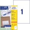 Изображение упаковки с листом этикеток: Avery Zweckform Universal-Etiketten, артикул: 3478-200, формат: 210 x 297 мм, пригодность для печати: струйный, лазерный ч/б, цветной лазерный, содержимое: 220 этикеток / 220 листов, 1 этикетка/лист?
