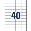 Чертеж штамповки отдельного листа A4, Артикул: 3651, Универсальные этикетки, Формат: 52,5 x 29,7 мм, 40 этикеток/лист.