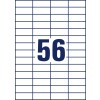 Чертеж для вырубки, один лист A4, Артикул: 3668, Универсальные этикетки, Размер: 52,5 x 21,2 мм, 56 этикеток/лист.