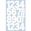 Изображение отдельного листа, Артикул: 3787, номерные этикетки, формат: 85 x 160 мм, 14 наклеек/лист.