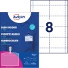 Изображение упаковки с листом карт: Именные бейджи Avery Zweckform с клипом, артикул: 4822, формат: 90 x 60 мм, совместимость: струйные принтеры, цветные лазерные принтеры, черно-белые лазерные принтеры, копировальные аппараты, содержимое: 25 именников / 32 вкладыша / 4 листа / лист?
