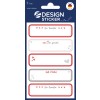 Изображение упаковки: Z-Design, товар: 59187, бытовые этикетки, 85 x 160 мм, малая упаковка, 15 наклеек / 3 листа.