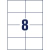 Чертеж высечки, отдельный лист A4, Артикул: B3427-50, ультраустойчивые фольгированные этикетки, формат: 105 x 74 мм, 8 этикеток/лист.