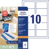 Изображение упаковки с листом карт: Avery Zweckform Classic визитные карточки, артикул: C32010-25, формат: 85 x 54 мм, подходит для печати: струйный, цветной лазерный, черно-белый лазерный принтер, копировальный аппарат, содержание: 250 карточек / 25 листов, 10 карточек/лист.
