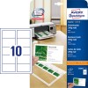 Изображение упаковки с листом карты: Avery Zweckform Superior визитные карточки, артикул: C32011-25, формат: 85 x 54 мм, совместимость с принтером: струйный, цветной лазерный, черно-белый лазерный, копировальный аппарат, содержание: 250 карточек / 25 листов, 10 карточек/лист.