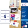 Изображение упаковки с листом карточек: Avery Zweckform Premium визитные карточки, артикул: C32028-25, формат: 85 x 54 мм, пригодность для печати: струйный принтер, содержимое: 200 карточек / 25 листов, 8 карточек/лист?