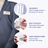 Изображение демонстрирует вкладыши для бейджей от Avery, содержащие информацию о их продукте, включая 160 вкладышей для держателей бейджей, легкость отделения, высококачественную бумагу и возможности дизайна с помощью слияния почты.