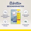 Изображение показывает упаковку продукта для антимикробных этикеток от Avery Zweckform. Оно подчеркивает такие характеристики, как легкость дизайна с помощью конструктора этикеток, антимикробные свойства, легкость повторного использования и климатическая нейтральность.