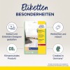 Изображение содержит упаковку продукта для кабельных маркеров Avery Zweckform. Оно подчеркивает такие особенности, как легкость настройки дизайна с помощью дизайнера этикеток, водонепроницаемые и прочные материалы, углеродная нейтральность и производство в Германии.