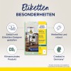 Изображение демонстрирует особенности погодоустойчивых этикеток продукции Avery Zweickform, подчеркивая простоту дизайна, климатическую нейтральность и надежные качества.