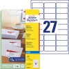 Изображение упаковки с листом этикеток: Avery Zweckform адресные этикетки, артикул: J4792-25, формат: 63,5 x 29,6 мм, пригодны для печати: Inkjet, содержимое: 675 этикеток / 25 листов, 27 этикеток/лист.