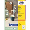 Изображение упаковки: Avery Zweckform Круглые этикетки, артикул: L3415-100, формат: ⌀ 40 мм, совместимость с принтерами: струйный, лазерный ч/б, цветной лазерный, содержание: 2400 этикеток / 100 листов, 24 этикетки/лист.