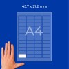 Диаграмма на листе формата A4 с сеткой прямоугольных ярлыков и рукой внизу слева?
