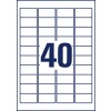 Штамповочный чертеж отдельного листа A4, артикул: L4770-25, адресные этикетки, формат: 45,7 x 25,4 мм, 40 этикеток/лист.
