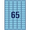 Чертеж штамповки отдельного листа A4, артикул: L4791-20, цветные этикетки, съемные, формат: 38,1 x 21,2 мм, 65 этикеток/лист.