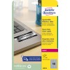 Изображение упаковки: Avery Zweckform серебряные шильдики, артикул: L6009-8, формат: 45,7 x 21,2 мм, подходящие для печати: лазерная ч/б, содержимое: 384 этикетки / 8 листов, 48 этикеток/лист.