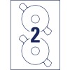 Перфорация на отдельном листе A4, артикул: L6015-25, CD-этикетки ClassicSize, формат: ⌀ 117 мм, 2 этикетки/лист.