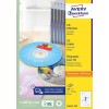 Изображение упаковки: Этикетки для CD Avery Zweckform ClassicSize, Артикул: L6043-100, Формат: ⌀ 117 мм, Пригодность для печати: струйные принтеры, лазерные черно-белые принтеры, цветные лазерные принтеры, Содержимое: 200 этикеток / 100 листов, 2 этикетки/лист.