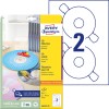 Изображение упаковки с листом этикеток: Avery Zweckform CD-этикетки ClassicSize, Артикул: L6043-25, Формат: ⌀ 117 мм, Подходит для принтеров: струйных, черно-белых лазерных, цветных лазерных, Содержимое: 50 этикеток / 25 листов, по 2 этикетки на лист?