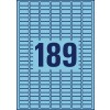 Чертеж высечки отдельного листа A4, Артикул: L6048-20, Цветные этикетки, съемные, Формат: 25,4 x 10 мм, 189 этикеток/лист.