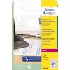 Изображение упаковки: Avery Zweckform кабельные этикетки, артикул: L7950-20, формат: 60 x 40 мм, пригодность для печати: лазер черно-белый, цветной лазер, содержание: 480 этикеток / 20 листов, 24 этикетки/лист.