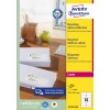 Изображение упаковки: этикетки для отправки из переработанных материалов Avery Zweckform, артикул: LR7163-100, формат: 99,1 x 38,1 мм, пригодность для печати: лазерная черно-белая, цветная лазерная, содержимое: 1400 этикеток / 100 листов, 14 этикеток/лист.