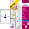 Изображение упаковки с наклейками: Avery Zweckform этикетки для бутылок, артикул: MD4001, формат: 90 x 120 мм, пригодность для печати: струйный принтер, содержание: 20 этикеток / 5 листов, 4 этикетки/лист.